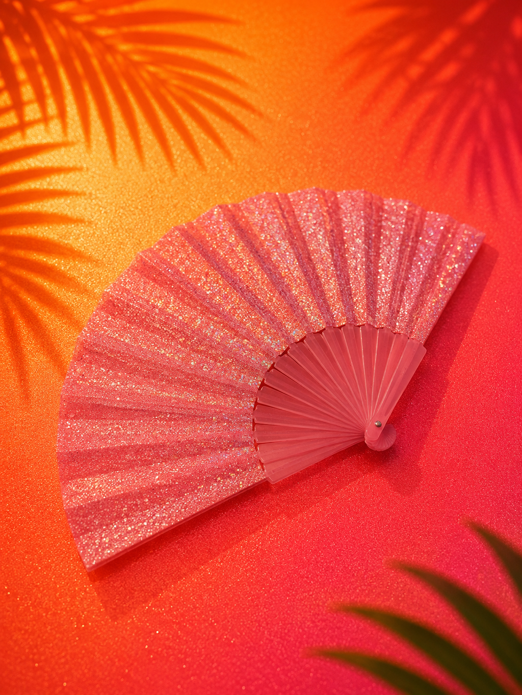 KTanz Pink Glitter Hand Fan
